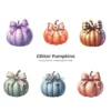 Glitter Pumpkins PNG Clipart Collection - 76 PNG, Sparkly Fall Graphics, Thanksgiving Printables, Commercial use, Digital download
