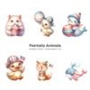 Patriotic Animals Nursery PNG Clipart - 60 PNG, 4th of July Graphics, Independence Day Printables, Commercial use, Digital download