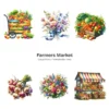 Farmers Market PNG Clipart Collection - 105 PNG, Fruit Veggies Graphics, Rustic Market Stand Printables, Commercial use, Digital download