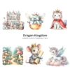 Dragon Kingdom Nursery PNG Clipart - 124 PNG, Knight Graphics, Baby Dragon, Fairy Tale Printables, Commercial use, Digital download