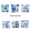 Whimsical Polar Bear PNG Clipart Collection - 76 PNG, Winter Graphics, Arctic Bear, Snowy Forest Printables, Commercial use,Digital download