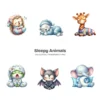 Sleepy Animals PNG Clipart Collection - 60 PNG, Dreamy Animal Graphics, Cute Pet Animal Printables, Commercial use, Digital download
