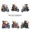 Rockstar Teddy Bear PNG Clipart Collection - 56 PNG, Teddy Bear on A Bike Graphics, Fluffy Teddy Printables, Commercial use,Digital download