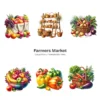 Farmers Market PNG Clipart Collection - 105 PNG, Fruit Veggies Graphics, Rustic Market Stand Printables, Commercial use, Digital download