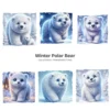 Whimsical Polar Bear PNG Clipart Collection - 76 PNG, Winter Graphics, Arctic Bear, Snowy Forest Printables, Commercial use,Digital download