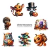 Little Monsters PNG Clipart Collection - 70 PNG, Eerie Graphics, Cute Halloween Printables, Commercial use, Digital download