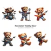 Rockstar Teddy Bear PNG Clipart Collection - 73 PNG, Fluffy Teddy Bear Graphics, Singing Bear Printables, Commercial use,Digital download