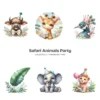 Safari Animals Party PNG Clipart Collection - 85 PNG, Jungle Birthday Graphics, Baby Shower Printables, Commercial use, Digital download