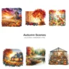Autumn Scenes PNG Clipart Collection - 60 PNG, Cozy Fall Landscape Graphics, Autumn Cottage Printables, Commercial use, Digital download