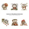 Autumn Woodland Animals Whimsical Clipart - 60 PNG, Fall Forest Graphics, Seasonal Wildlife PNG, Commercial use, Digital download