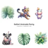 Safari Animals Party PNG Clipart Collection - 85 PNG, Jungle Birthday Graphics, Baby Shower Printables, Commercial use, Digital download