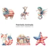 Patriotic Animals Nursery PNG Clipart - 60 PNG, 4th of July Graphics, Independence Day Printables, Commercial use, Digital download