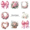 Swan PNG Clipart Collection - 64 PNG, Floral Swan Graphics, Girls Birthday Art, Baby Shower Printables, Commercial use, Digital download