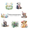 Safari Animals Party PNG Clipart Collection - 85 PNG, Jungle Birthday Graphics, Baby Shower Printables, Commercial use, Digital download