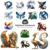 Mythical Creatures PNG Clipart Collection - 60 PNG, Enchanting creatures Graphics, Mythical Illustration, Commercial use, Digital download