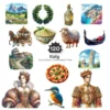 Italy PNG Clipart Collection - 120 PNG, Travel Graphics, Macarons, Italian Sightseeing Printable, Commercial use, Digital download