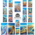 Santorini JPG Clipart Collection - 100 JPG, Mediterranean Travel Graphics, Greek Island, Journal Background, Commercial use, Digital download