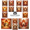 Autumn Leaves JPG Clipart Collection - 84 JPG, Fall Woodland Graphics, Wildlife, Rustic Forest Printables, Commercial use, Digital download