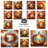Pumpkin JPG Clipart Collection - 63 JPG, Fall Woodland Graphics, Wildlife, Rustic Forest Printables, Commercial use, Digital download