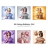 Birthday Balloon Girl PNG Clipart Collection - 62 PNG, Heart Balloons Graphics, Birthday Girl Printable, Commercial use, Digital download