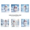 Little Snowflake Girl PNG Clipart Collection - 62 PNG, Snowy Princess Graphics, Winter Fantasy Printable, Commercial use, Digital download