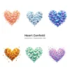 Heart Confetti PNG Clipart Collection - 60 PNG, Birthday Party Graphics, Valentine’s Day Printable, Commercial use, Digital download
