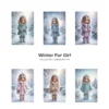 Winter Fur Girl JPG Clipart Collection - 66 JPG, snow princess Graphics, Frosty Scenes, Winter Printable, Commercial use, Digital download