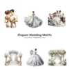 Elegant Wedding Motifs PNG Clipart Collection - 72 PNG, Save the date Graphics, Wedding Planner Printable, Commercial use, Digital download
