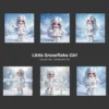 Little Snowflake Girl PNG Clipart Collection - 62 PNG, Snowy Princess Graphics, Winter Fantasy Printable, Commercial use, Digital download