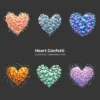 Heart Confetti PNG Clipart Collection - 60 PNG, Birthday Party Graphics, Valentine’s Day Printable, Commercial use, Digital download