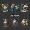 Golf Gnomes PNG Clipart Collection - 61 PNG, Golfing Graphics, Sport Gnome, Athletic Printable, Commercial use, Digital download