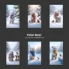 Polar Bear JPG Clipart Collection - 60 JPG, snowy animal Graphics, Christmas Bear, Arctic Winter Printable, Commercial use, Digital download