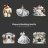 Elegant Wedding Motifs PNG Clipart Collection - 72 PNG, Save the date Graphics, Wedding Planner Printable, Commercial use, Digital download