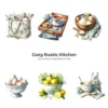 Cozy Rustic Kitchen PNG Clipart Collection - 62 PNG, Woman Baking Graphics, Dining, Groceries, Cooking Art, Commercial use, Digital download