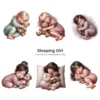 Sleeping Girl PNG Clipart Collection - 63 PNG, Sleeping Toddler Graphics, Baby Girl, Teddy Bear Printable, Commercial use, Digital download
