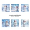 Little Snowflake Girl PNG Clipart Collection - 62 PNG, Snowy Princess Graphics, Winter Fantasy Printable, Commercial use, Digital download