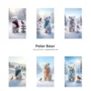 Polar Bear JPG Clipart Collection - 60 JPG, snowy animal Graphics, Christmas Bear, Arctic Winter Printable, Commercial use, Digital download
