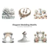 Elegant Wedding Motifs PNG Clipart Collection - 72 PNG, Save the date Graphics, Wedding Planner Printable, Commercial use, Digital download