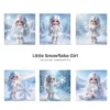 Little Snowflake Girl PNG Clipart Collection - 62 PNG, Snowy Princess Graphics, Winter Fantasy Printable, Commercial use, Digital download