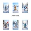 Polar Bear JPG Clipart Collection - 60 JPG, snowy animal Graphics, Christmas Bear, Arctic Winter Printable, Commercial use, Digital download