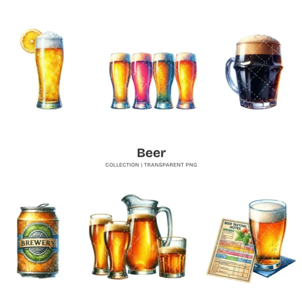 Beer PNG Clipart Collection - 83 PNG, Fathers Day Graphics, Brewing, Beer Bottle, Beer Can Printables, Commercial use, Digital download