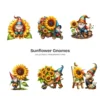 Sunflower Gnomes PNG Clipart Collection - 60 PNG, Floral Gnome Graphics, Gnome Party, Garden Printables, Commercial use, Digital download
