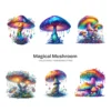 Magical Mushroom PNG Clipart Collection - 65 PNG, Mystical Fungi Graphics, Whimsical Forest Printables, Commercial use, Digital Download