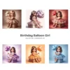 Birthday Balloon Girl PNG Clipart Collection - 62 PNG, Heart Balloons Graphics, Birthday Girl Printable, Commercial use, Digital download
