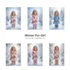 Winter Fur Girl JPG Clipart Collection - 66 JPG, snow princess Graphics, Frosty Scenes, Winter Printable, Commercial use, Digital download