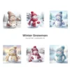 Winter Snowman JPG Clipart Collection - 55 JPG, Christmas Snowman Graphics, Snowy Scene Printable, Commercial use, Digital download