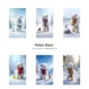 Polar Bear JPG Clipart Collection - 60 JPG, snowy animal Graphics, Christmas Bear, Arctic Winter Printable, Commercial use, Digital download