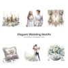 Elegant Wedding Motifs PNG Clipart Collection - 72 PNG, Save the date Graphics, Wedding Planner Printable, Commercial use, Digital download