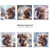 Winter Squirrel JPG Clipart Collection - 60 JPG, Snow Animal Graphics, Winter Woodland Printables, Commercial use, Digital download