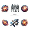 Space PNG Clipart Collection - 100 PNG, Cute Planets and Stars Graphics, Solar System Printables, Commercial use, Digital Download